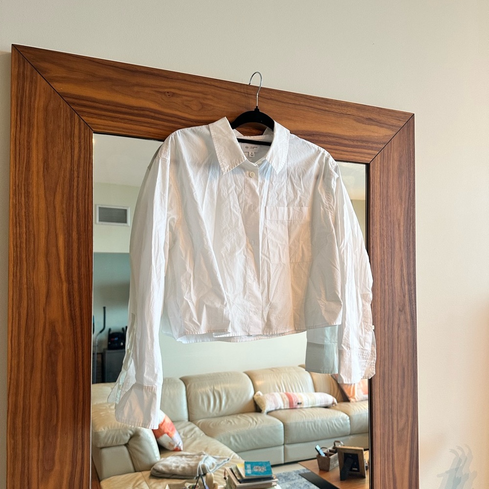 AG White Long Sleeve Button Shirt